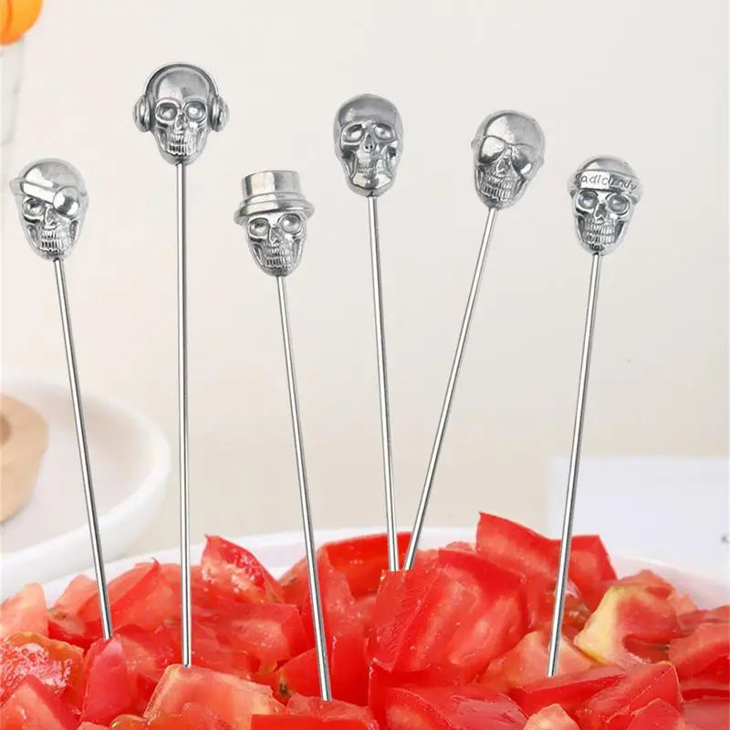 Skull Shape Cocktail Picks