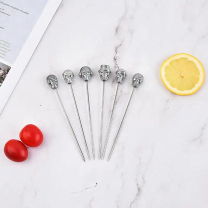 Skull Shape Cocktail Picks