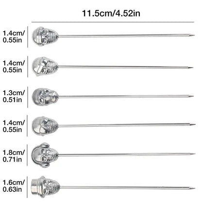 Skull Shape Cocktail Picks