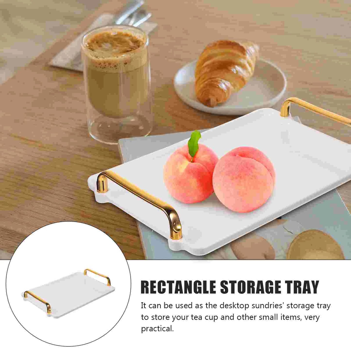 Handless Plastic Rectangular Tray